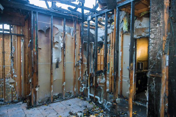 Professional Fire Damage Restoration technician working in Alva, FL